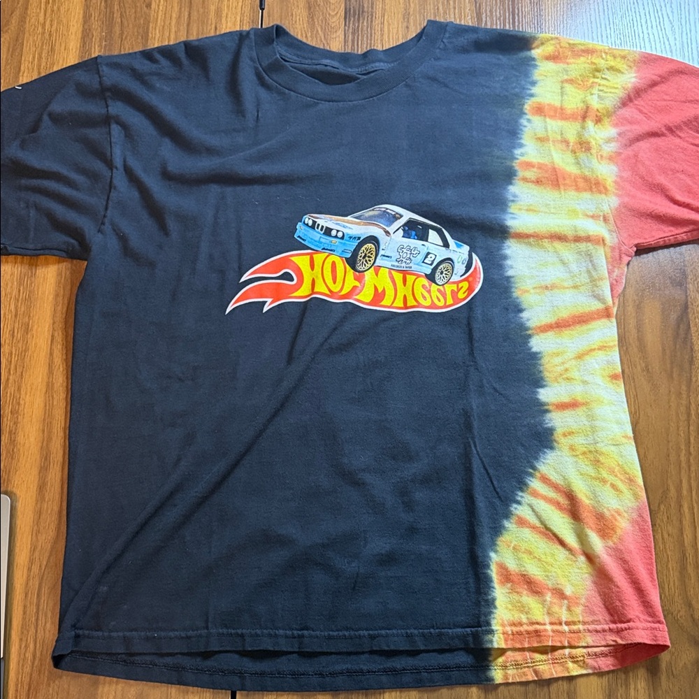 Cactus Jack by Travis Scott Black and Red Tie-Dye Car Graphic Tee